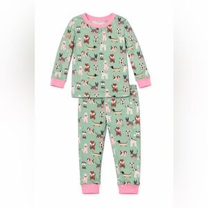 Little Sleepies Two Piece Aqua Puppy Love Set | 18-24m